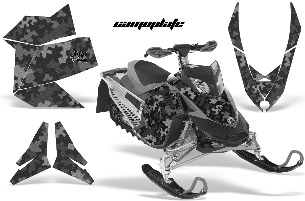 Skidoo REV XP Graphics Kit BLACK Camoplate